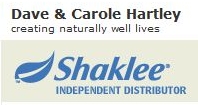 Naturally Well.  Dave & Carole Hartley Shaklee Independent Distributors